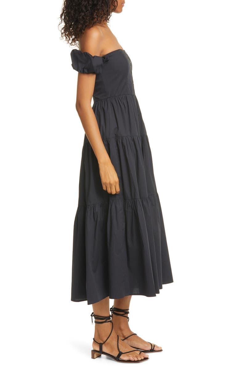 STAUD Elio Off the Shoulder Midi Dress, Alternate, color,