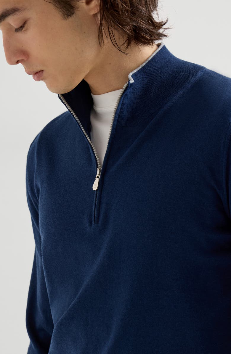 Brunello Cucinelli Cotton and cashmere lightweight sweater, Alternate, color, Avio Blue