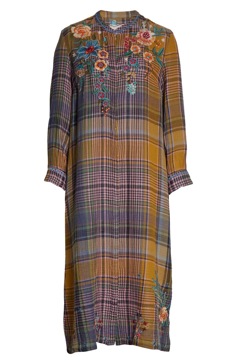 Johnny Was Francisca Cotton Shift Midi Dress, Alternate, color,