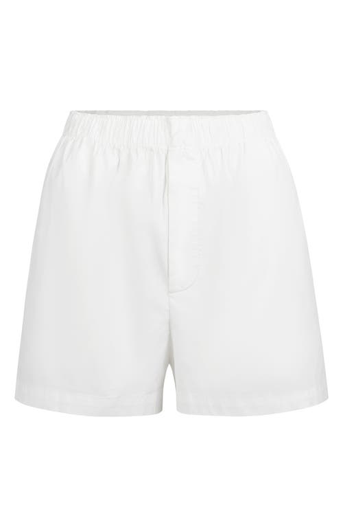 Skims Cotton Poplin Boxers In Snow