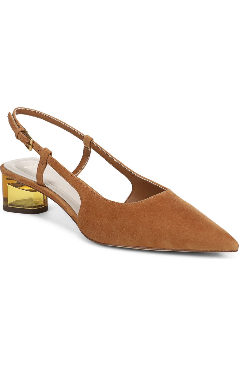 SARTO by Franco Sarto Amelie Slingback Pointed Toe Pump, Main, color, Saddle