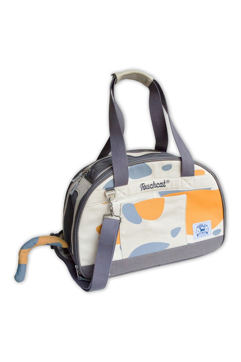 Touchcat Tote-Tails Designer Airline Approved Collapsible Cat Carrier, Main, color, WHITE