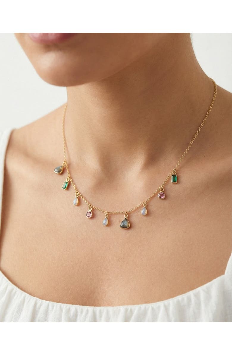 NATIVE GEM Candy Gem Rainbow Gemstone Necklace, Alternate, color, Pink