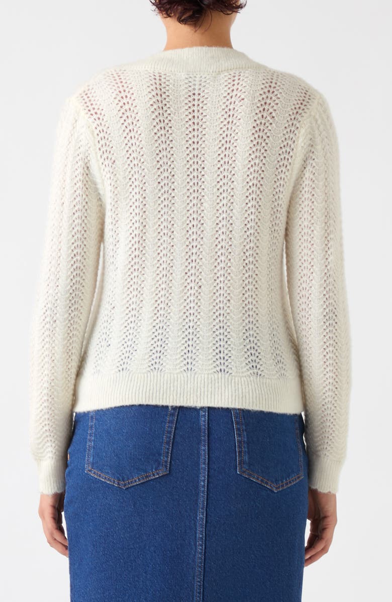 LK Bennett Elodie Pointelle Stitch Cardigan, Alternate, color,