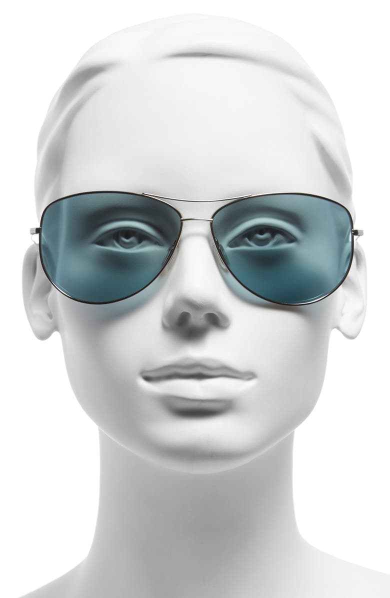 Oliver Peoples 'Kempner' 65mm Aviator Sunglasses, Alternate, color, 