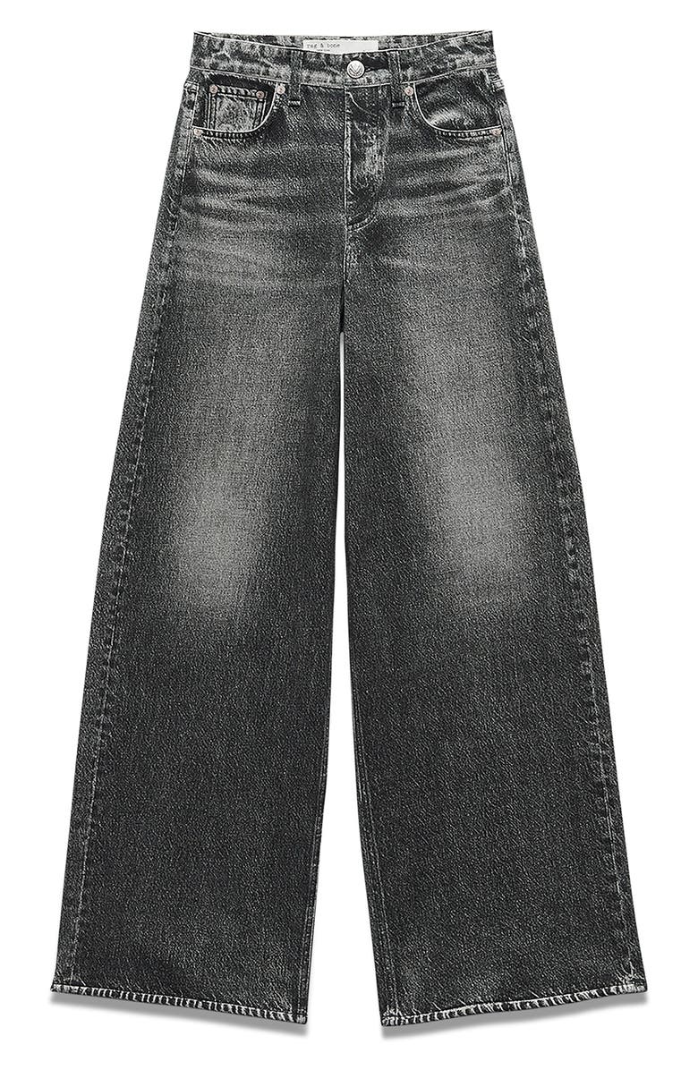 rag & bone Miramar Sofie High Waist Cotton Terry Sweatpant Jeans, Alternate, color, 