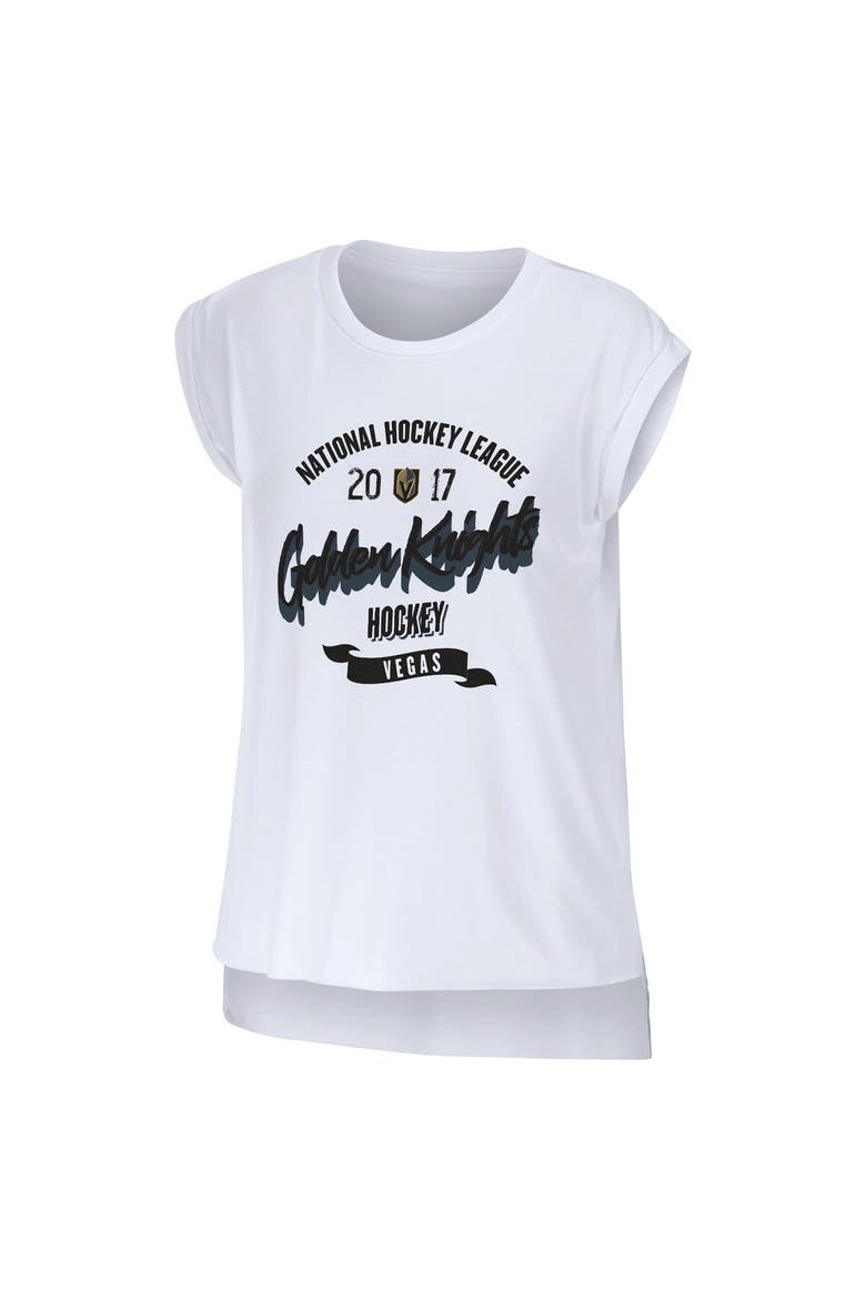 Women's WEAR by Erin Andrews White Vegas Golden Knights Domestic Tank Top, Alternate, color, White