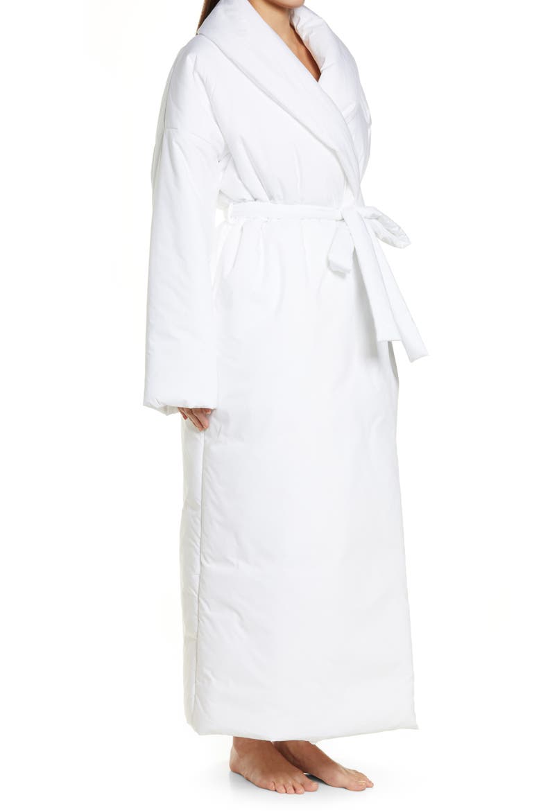 Cotton Duvet Robe, Alternate, color, MARBLE
