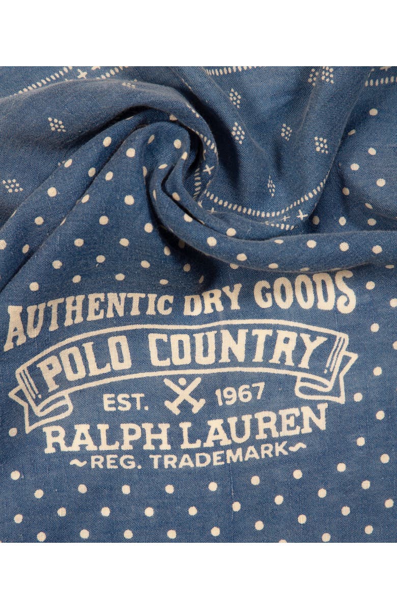 Polo Ralph Lauren Indigo Dot Bandana, Alternate, color, Indigo Blue