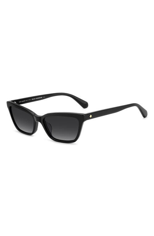Kate Spade New York Aisha 55mm Gradient Ectangular Sunglasses In Black