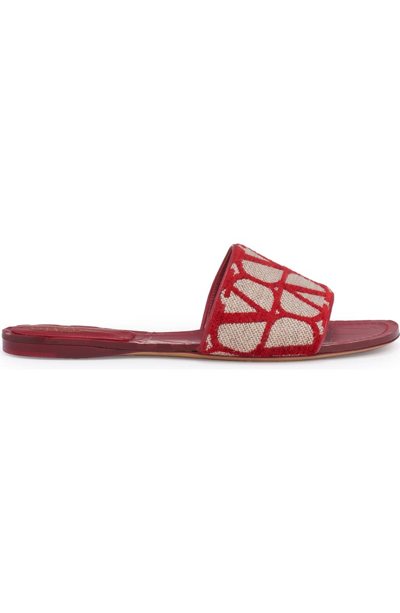 Valentino Garavani VLOGO Canvas Slide Sandal, Alternate, color,