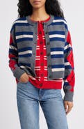 Damson Madder Didi Faux Layered Merino Wool Cardigan