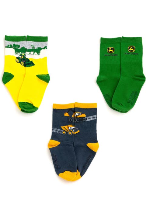 Boys' Non-slip Grip Crew Socks Set (toddler & Little Kid)