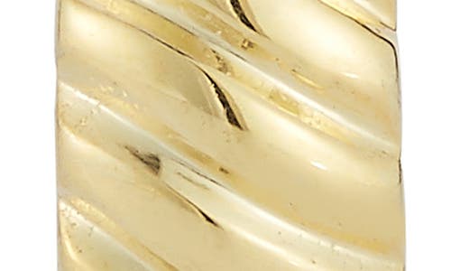 Chloe & Madison Chloe And Madison 14k Over Silver Twist Hoops In Gold