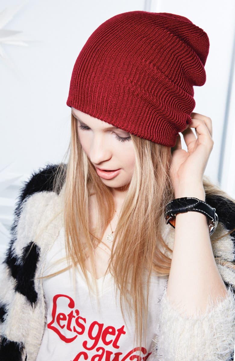 Echo 'Seasonless' Slouchy Knit Cap, Alternate, color, 