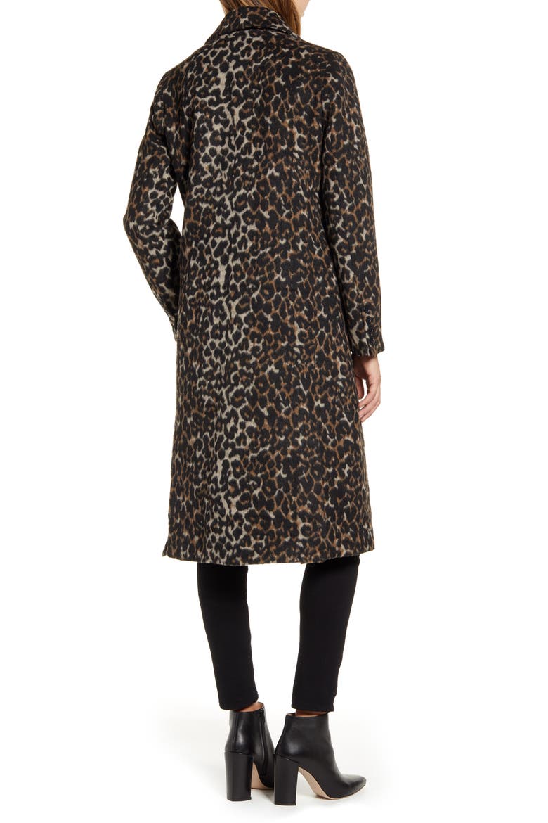Leopard Print Coat, Alternate, color, BROWN LEOPARD