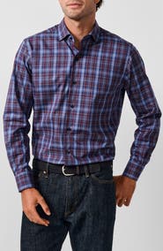 David Donahue Check Sport Shirt