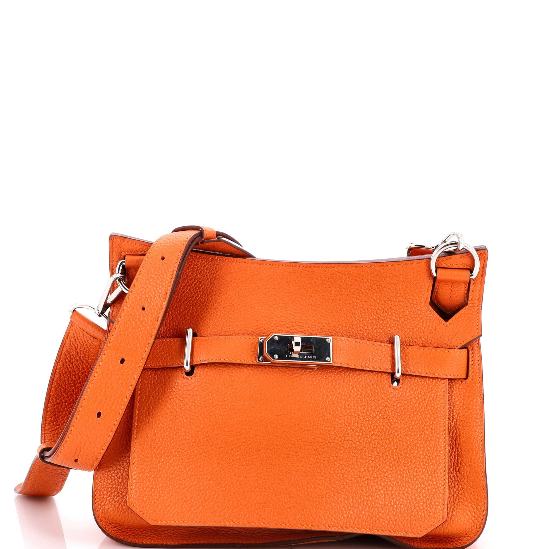 Pre-Owned Hermes Jypsiere Bag Clemence 31, Main, color, Orange H
