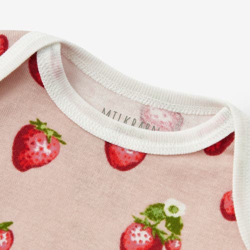 Milkbarn Organic Cotton Newborn Gown And Hat Set In Red