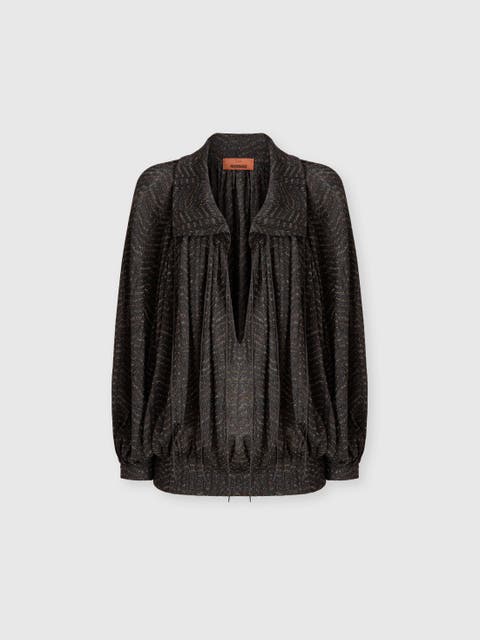 V-neck Blouse With Wide Sleeves