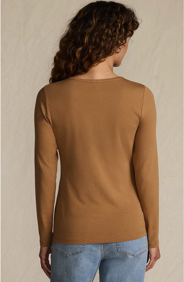 Lands
 End Plus Size Lightweight Jersey Skimming Long Sleeve Crew Neck T-shirt, Alternate, color, 