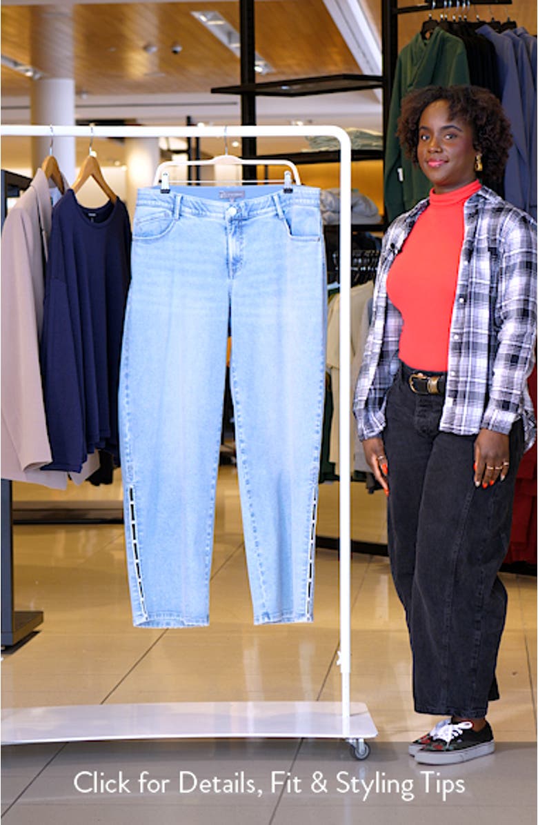 Sam 'Ab'Solution Side Slit High Waist Wide Leg Jeans, sales video thumbnail
