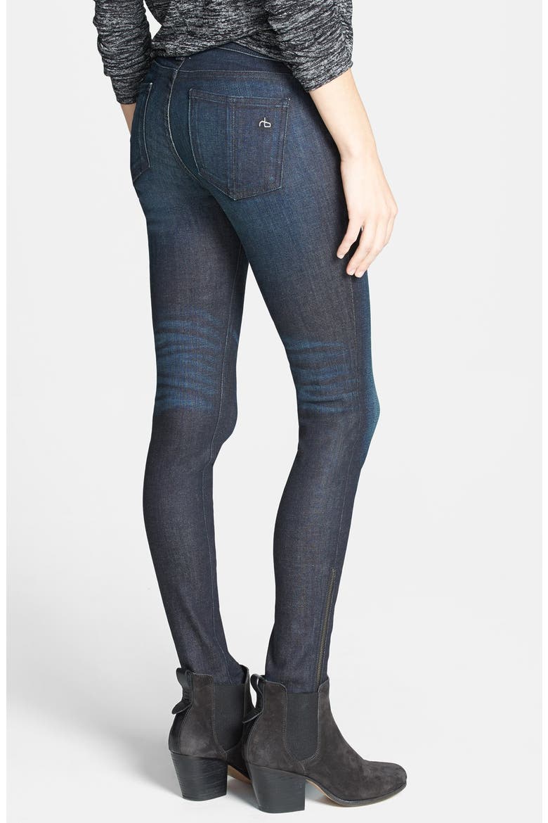 Zip Detail Skinny Jeans (Nordstrom Exclusive), Alternate, color, KENSINGTON