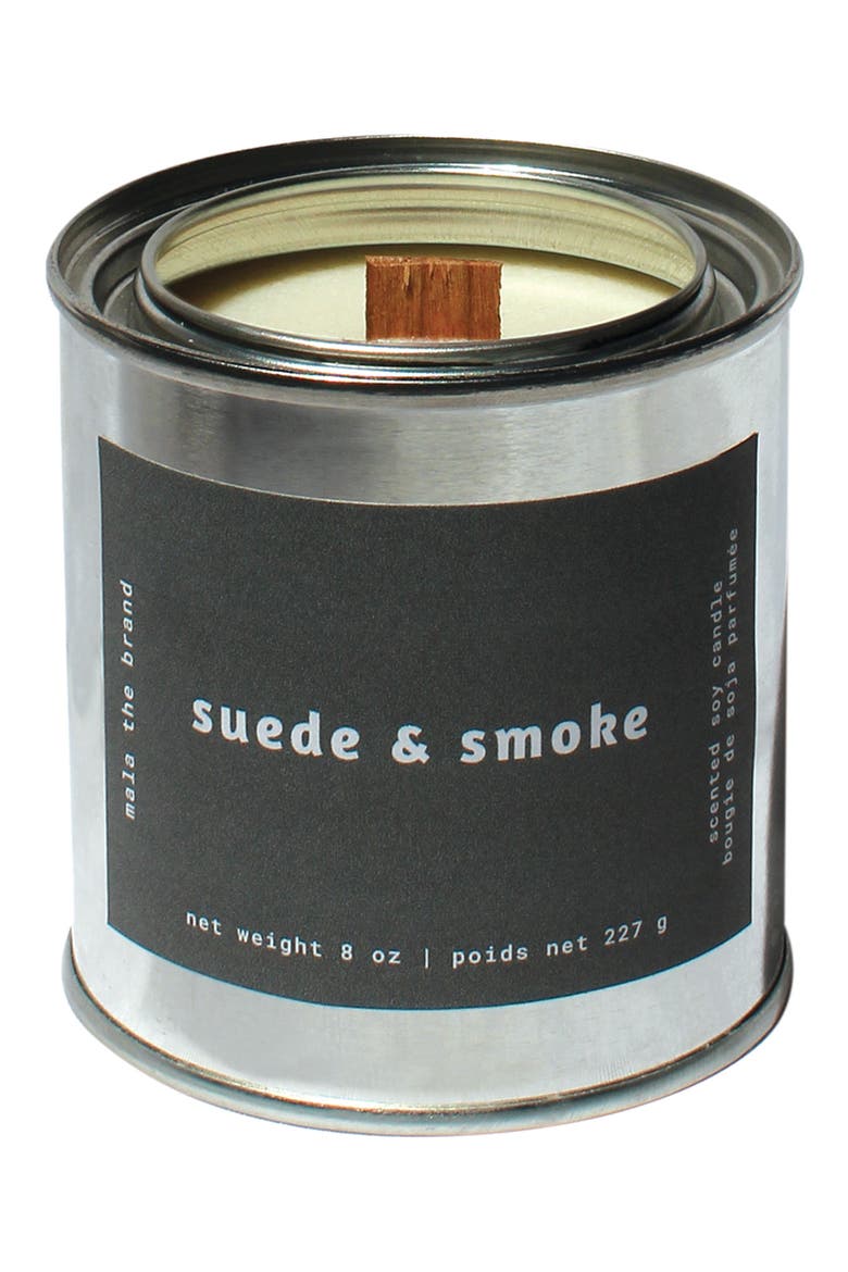 Suede & Smoke Candle, Main, color, LIGHT/ PASTEL GREY