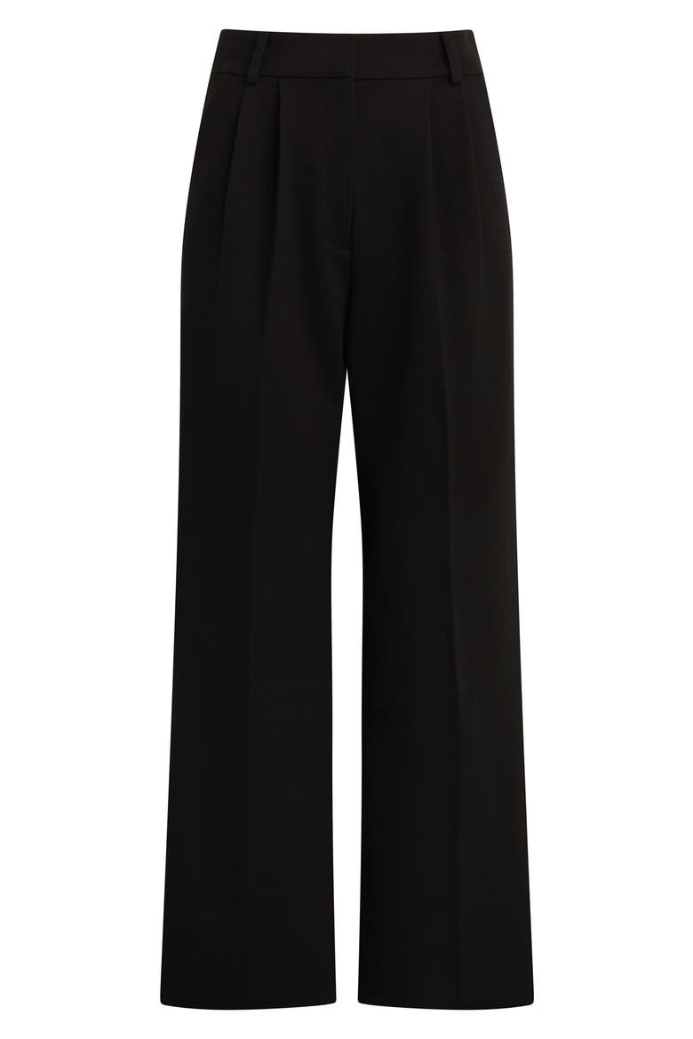 The Anywhere Favorite Pant Pleated Wide Leg Pants, Alternate, color, BLACK