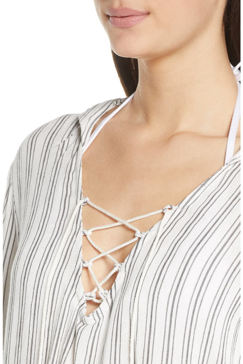 Same Story Hooded Cover-Up Tunic, Alternate, color, SEASHELL