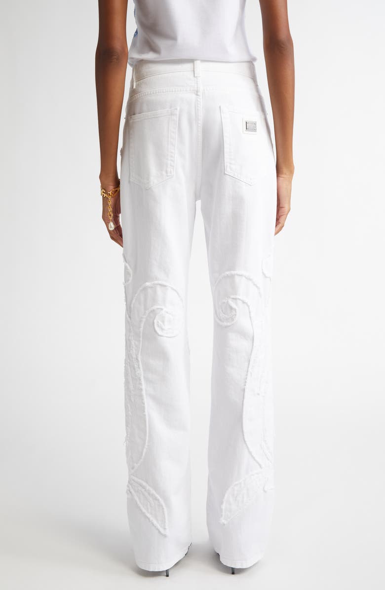 Dolce&Gabbana Fray Trim Boyfriend Jeans, Alternate, color,