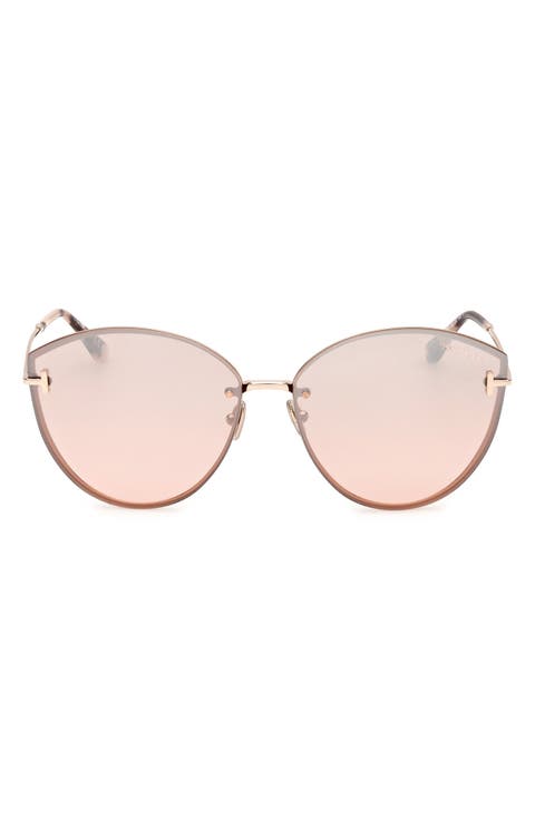 Evangeline 63mm Oversize Gradient Cat Eye Sunglasses