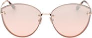 TOM FORD Evangeline 63mm Oversize Gradient Cat Eye Sunglasses