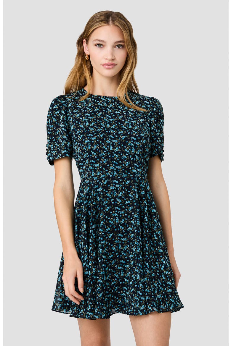 Marina Ditsy Floral Chiffon Minidress, Alternate, color, LUCIA DITSY FLEUR