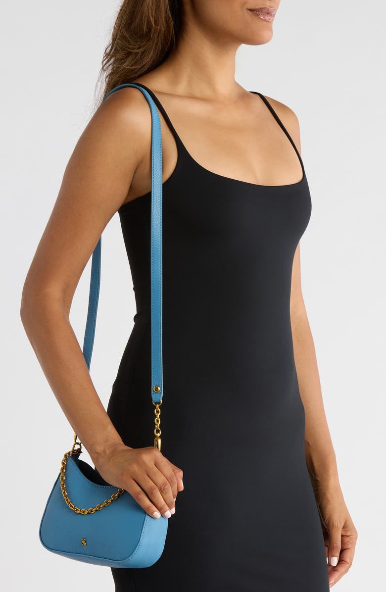 HOBO Rosa Leather Crossbody Bag, Alternate, color, Dusty Blue