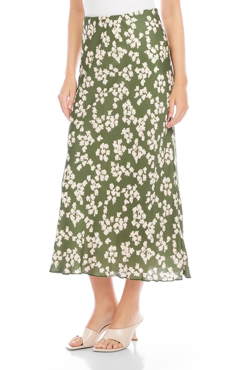 FIFTEEN TWENTY Eva Bias Cut Midi Skirt, Alternate, color, Print