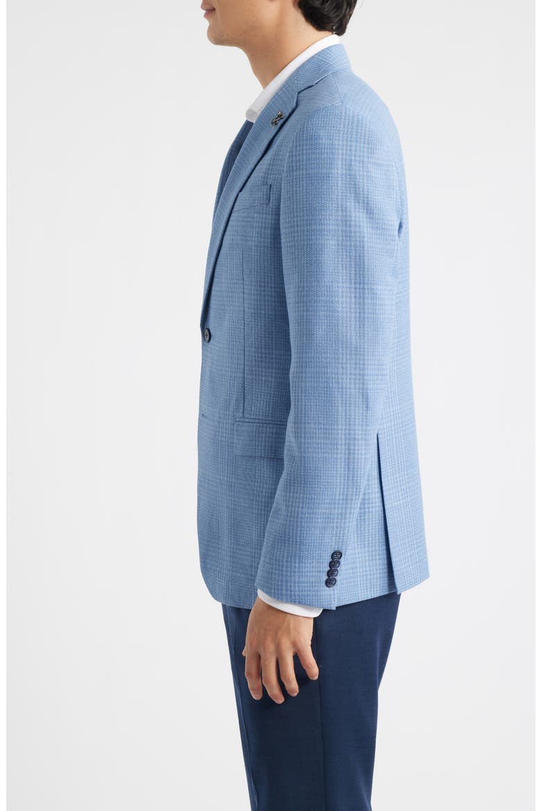 Bleecker Windowpane Plaid Wool Blend Sport Coat, Alternate, color, LIGHT BLUE