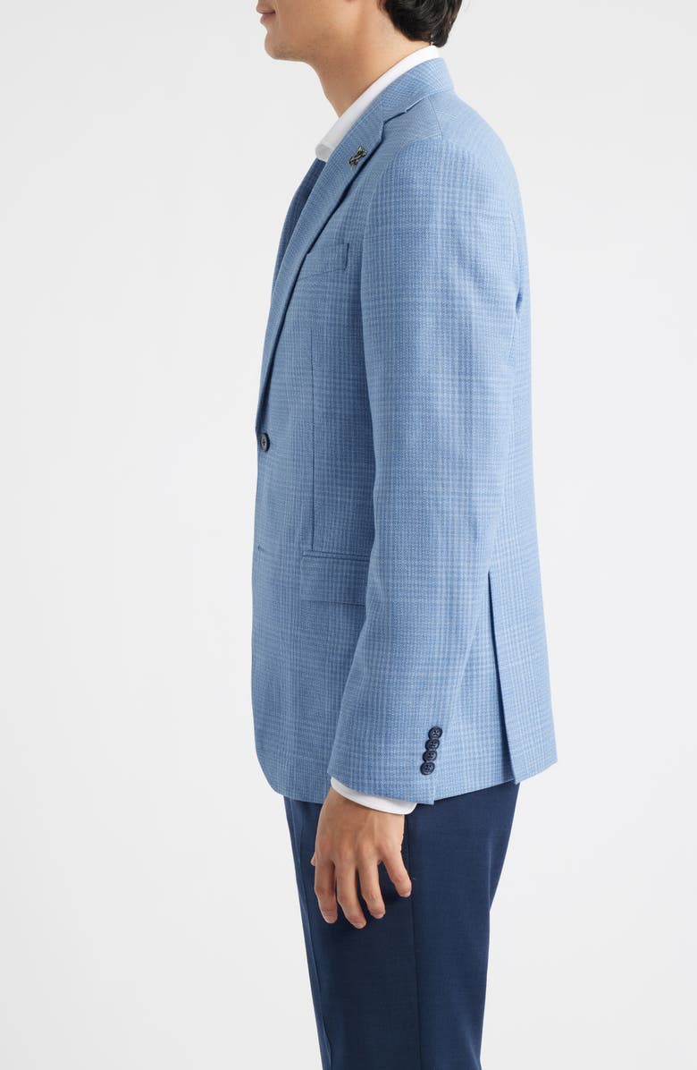 John Varvatos Star USA Bleecker Windowpane Plaid Wool Blend Sport Coat, Alternate, color, Light Blue