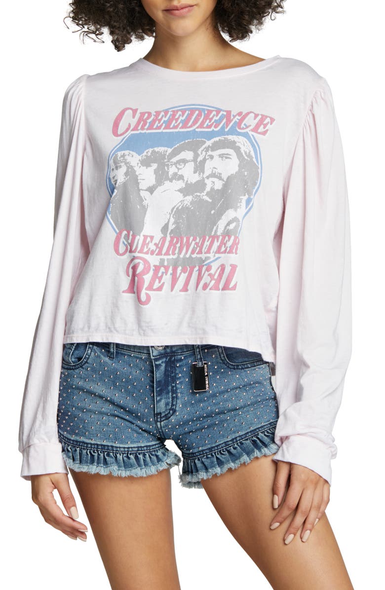 Recycled Karma Creedence Clearwater Revival Puff Sleeve Graphic Tee, Main, color,