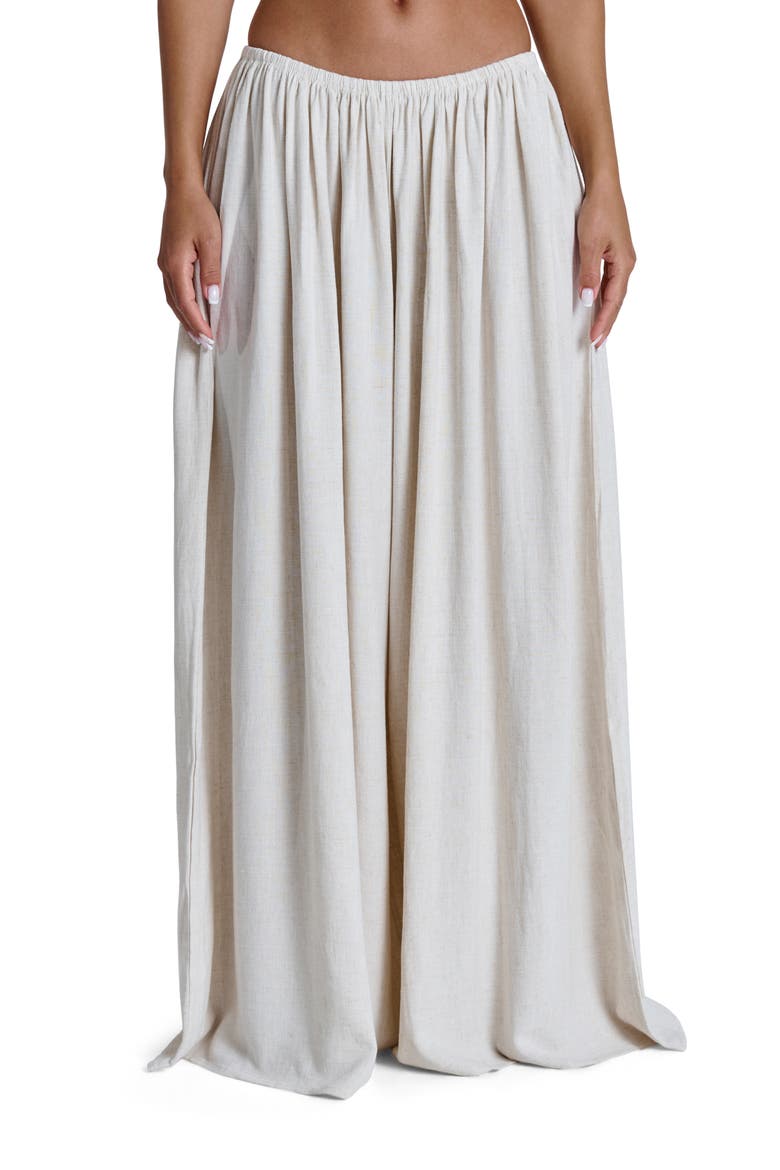 Cotton & Linen WIde Leg Pants, Main, color, CREAM