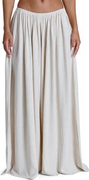 Naked Wardrobe Cotton & Linen WIde Leg Pants
