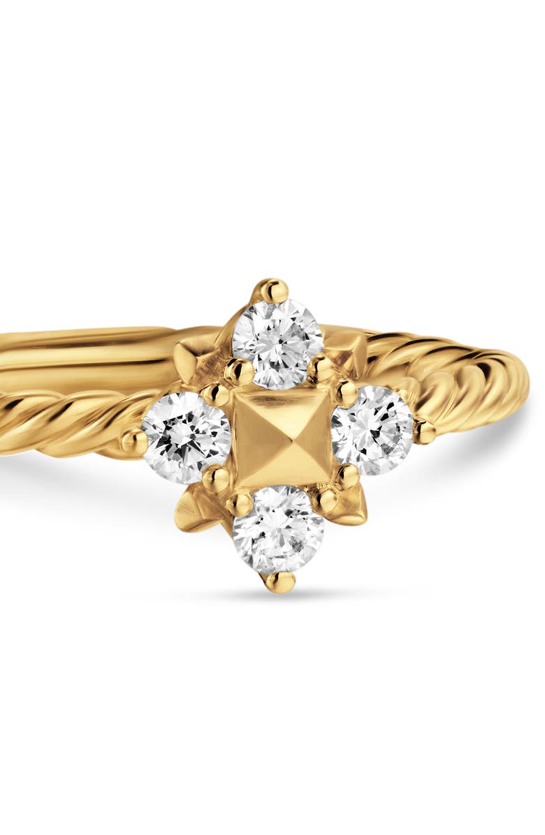David Yurman Petite Modern Renaissance Pyramid Ring, Alternate, color, 18K Gold