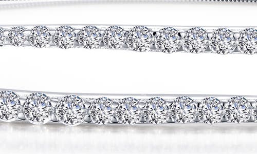 Lafonn Milano Bypass Simulated Diamond Bangle Bracelet In Silver