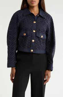 Broderie Anglaise Eyelet Jacket