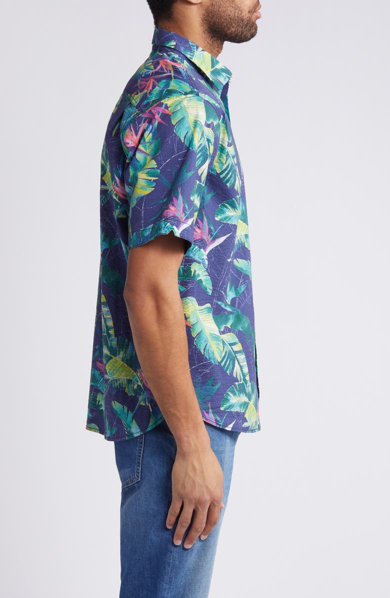 Tommy Bahama Nova Wave Sunnyvale Blooms Short Sleeve Cotton Button-Up Shirt, Alternate, color, 