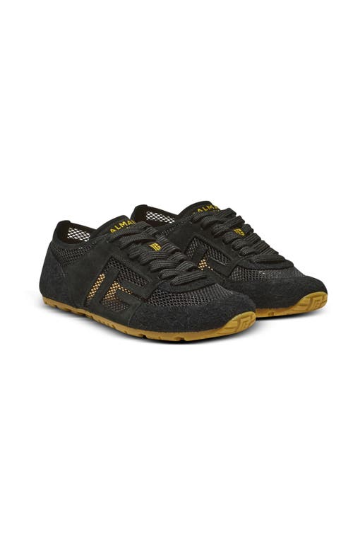Balmain Racer 45 trainers in calfskin, suede and nylon in Black at Nordstrom, Size 35