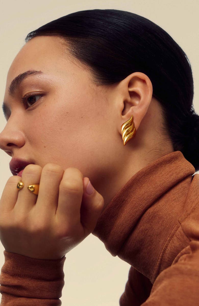 Missoma Savi Signature Oversize Stud Earrings, Alternate, color, Gold