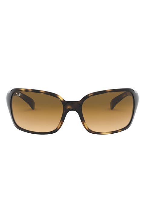 60mm Gradient Rectangular Sunglasses