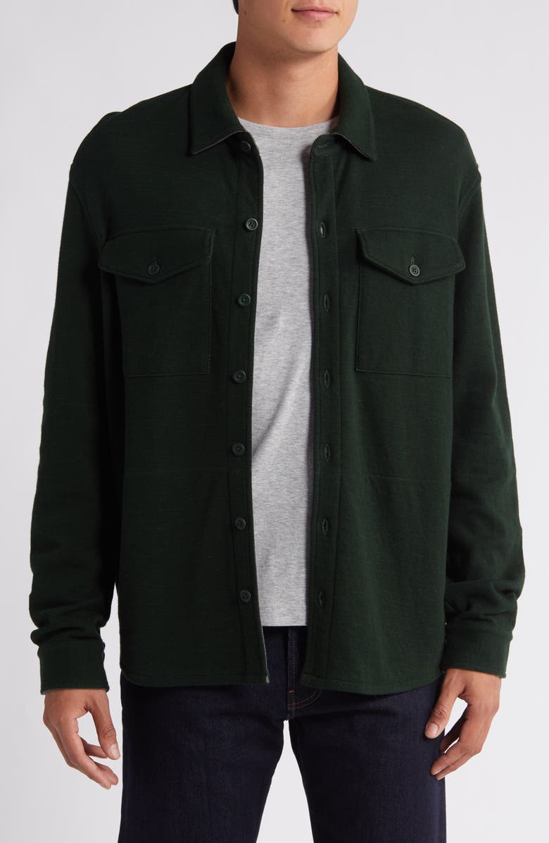 Vince Double Knit Button-Up Shirt Jacket, Main, color,