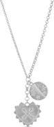 SHYMI Fluted Heart Charm Necklace